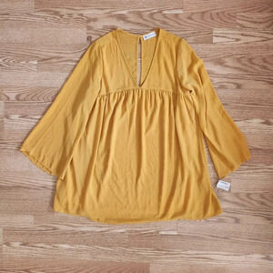 NWT The Impeccable Pig Mustard Mini Dress, Size M.